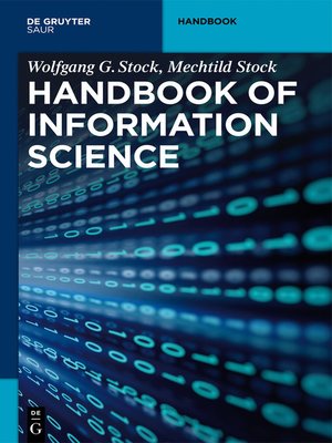cover image of Handbook of Information Science